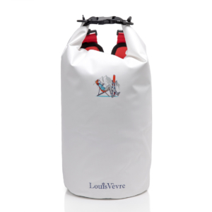 Sac Artistic blanc, décoré avec skieur sur transat - Louis Vèvre